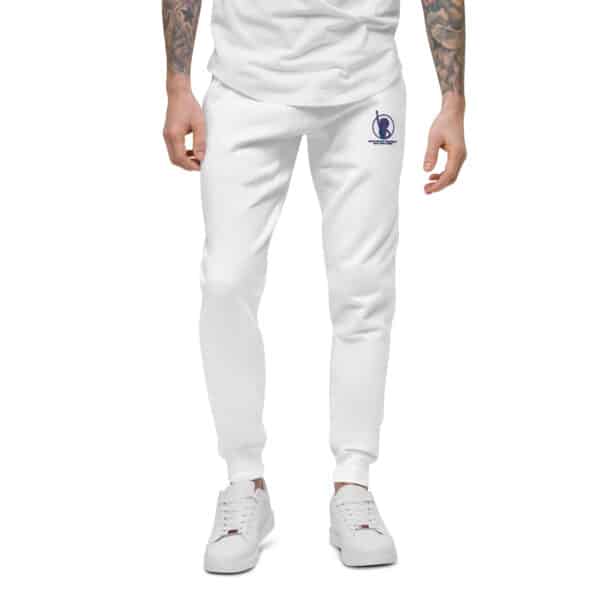 Unisex Fleece Sweatpants (White) - Image 2